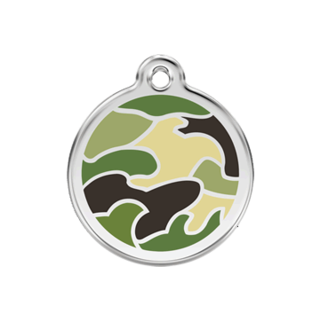 Red Dingo Camouflage Green - Large - Lifetime Guarantee - Cat, Dog, Pet ID Tag Engraved