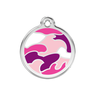 Red Dingo Camouflage Pink - Large - Lifetime Guarantee - Cat, Dog, Pet ID Tag Engraved