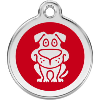 Red Dingo Dog Tag - Red - Large - Lifetime Guarantee - Cat, Dog, Pet ID Tag Engraved