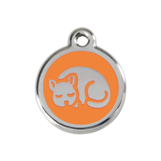 Red Dingo Kitten Tag - Orange - Small - Lifetime Guarantee - Cat, Dog, Pet ID Tag Engraved