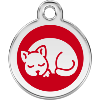 Red Dingo Kitten Tag - Red - Small - Lifetime Guarantee - Cat, Dog, Pet ID Tag Engraved
