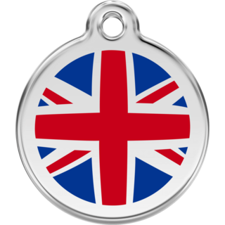 Red Dingo UK Flag Tag - Lifetime Guarantee - Cat, Dog, Pet ID Tag Engraved
