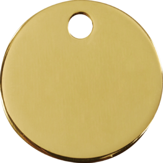 Red Dingo Brass Circle Tag - Lifetime Guarantee - Cat, Dog, Pet ID Tag Engraved