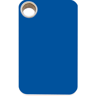 Red Dingo - Plastic Rectangular Tag - Dark Blue  Engraved