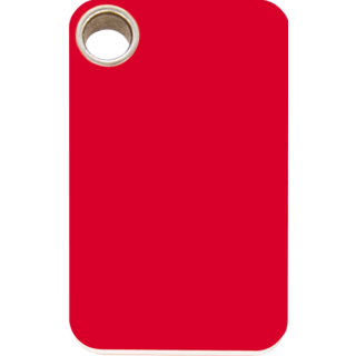 Red Dingo - Plastic Rectangular Tag - RED  Engraved