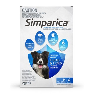 Simparica Medium Dog 10.1-20kg (Blue) 40mg - 12 Pack