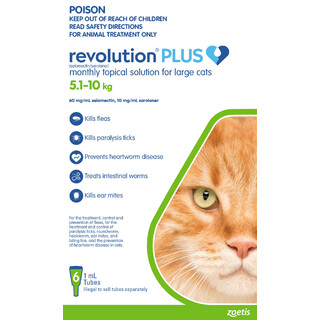 Revolution PLUS for Large Cats 5.1-10kg - GREEN