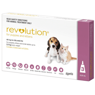 Revolution for Puppies and Kittens Up to 2.5 kg - PINK - 15 Pack