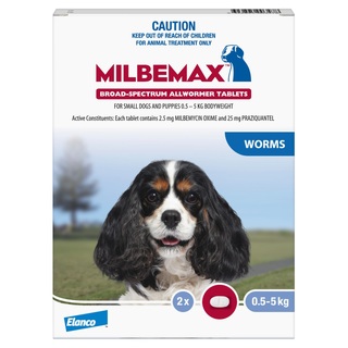 Milbemax for Small Dogs and Puppies 0.5 - 5kg - 50 Pack