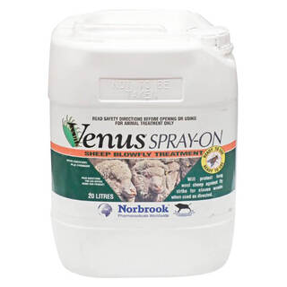 iO Venus Spray On 20ltr (Cyromazine) - Sheep Blowfly treatment