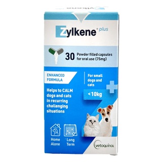 Zylkene PLUS Capsules for Small Cats & Dogs 0-10kg (Blue) 75mg - 30 Capsules