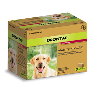 Drontal Allwormer Chewable for Dogs 35kg - 50 Chews