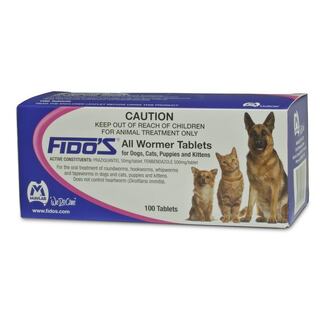 Fidos All Wormer Tablets for dogs, cats, Puppies and kittens