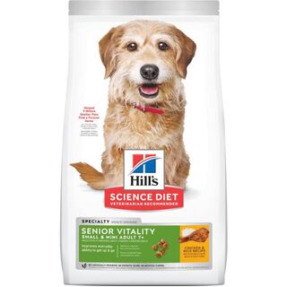 Hill's Science Diet Dog - Adult 7+ Senior Vitality Small & Mini Chicken & Rice Recipe Dog Food 1.5kg