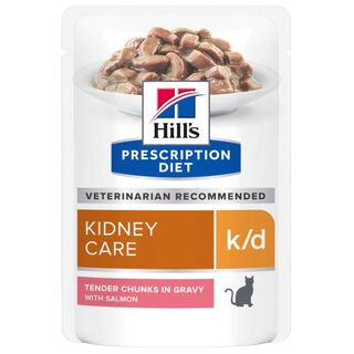 Hill's Prescription Diet k/d with Salmon Wet Cat Food 85gm x 12 pouches