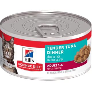 Hill's Science Diet Cat Adult 1-6 Tender Tuna Dinner - 156gm x 24 Cans