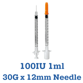 Omnican 100 1ml 30G x 12mm - 100IU. Insulin Needles- 100pack