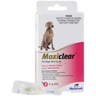 Moxiclear for Large Dogs over 25kg (Red)