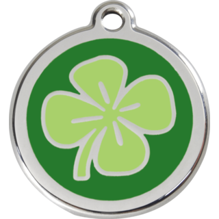 Red Dingo Clover Green Tag - Lifetime Guarantee - Cat, Dog, Pet ID Tag Engraved