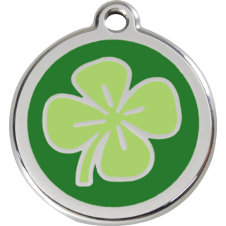 Red Dingo Clover Green Tag  - Lifetime Guarantee - Cat, Dog, Pet ID Tag Engraved