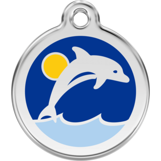 Red Dingo Dolphin - Lifetime Guarantee - Cat, Dog, Pet ID Tag Engraved