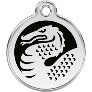 Red Dingo Black Dragon - Lifetime Guarantee - Lifetime Guarantee - Cat, Dog, Pet ID Tag Engraved