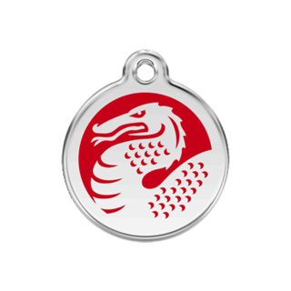 Red Dingo Red Dragon [Size: Large]  - Lifetime Guarantee - Cat, Dog, Pet ID Tag Engraved