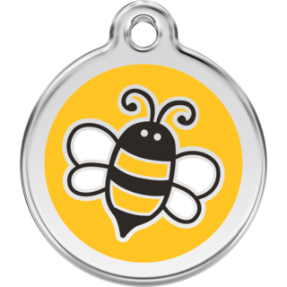 Red Dingo Bumble Bee Yellow Tag - Lifetime Guarantee - Cat, Dog, Pet ID Tag Engraved