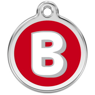 Red Dingo Alphabet "B" - Lifetime Guarantee - Cat, Dog, Pet ID Tag Engraved