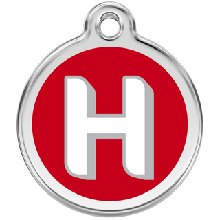 Red Dingo Alphabet "H" - Lifetime Guarantee - Cat, Dog, Pet ID Tag Engraved