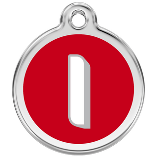 Red Dingo Alphabet "I" - Lifetime Guarantee - Cat, Dog, Pet ID Tag Engraved [size: Large]