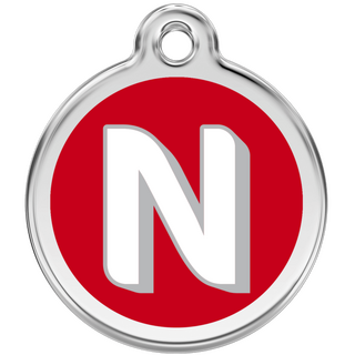 Red Dingo Alphabet "N" - Lifetime Guarantee - Cat, Dog, Pet ID Tag Engraved