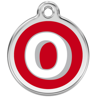 Red Dingo Alphabet "O" - Lifetime Guarantee - Cat, Dog, Pet ID Tag Engraved [size: Large]