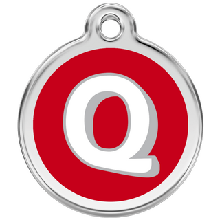Red Dingo Alphabet "Q" - Lifetime Guarantee - Cat, Dog, Pet ID Tag Engraved