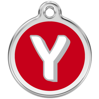 Red Dingo Alphabet "Y" - Lifetime Guarantee - Cat, Dog, Pet ID Tag Engraved