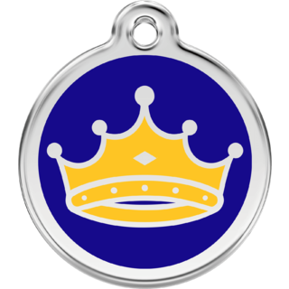 Red Dingo King Dark Blue Tag - Lifetime Guarantee - Cat, Dog, Pet ID Tag Engraved