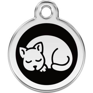 Red Dingo Enamel Kitten Tag - Black - Lifetime Guarantee - Cat, Dog, Pet ID Tag Engraved