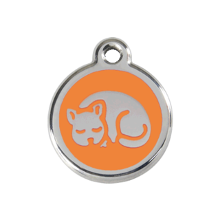 Red Dingo Kitten Tag - Orange - Small - Lifetime Guarantee - Cat, Dog, Pet ID Tag Engraved