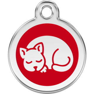 Red Dingo Enamel Kitten Tag - Red - Lifetime Guarantee - Cat, Dog, Pet ID Tag Engraved