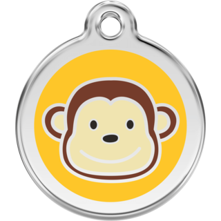 Red Dingo Monkey Tag - Lifetime Guarantee - Cat, Dog, Pet ID Tag Engraved