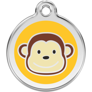 Red Dingo Monkey Tag - Lifetime Guarantee [size: Large] - Cat, Dog, Pet ID Tag Engraved