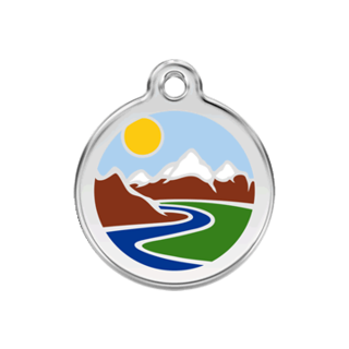 Red Dingo Mountains - Large - Lifetime Guarantee - Cat, Dog, Pet ID Tag Engraved