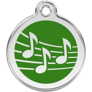 Red Dingo Music Green Tag - Lifetime Guarantee [size: Large] - Cat, Dog, Pet ID Tag Engraved
