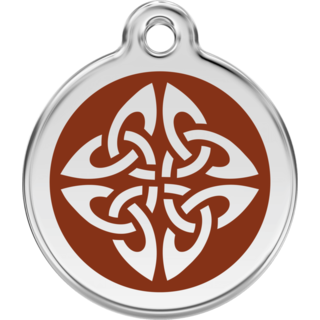 Red Dingo Tribal Arrow Tag - Brown - Large - Lifetime Guarantee - Cat, Dog, Pet ID Tag Engraved