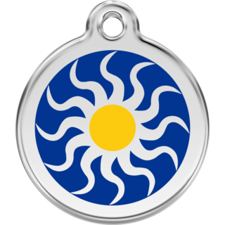 Red Dingo Tribal Sun Tag - Lifetime Guarantee - Cat, Dog, Pet ID Tag Engraved