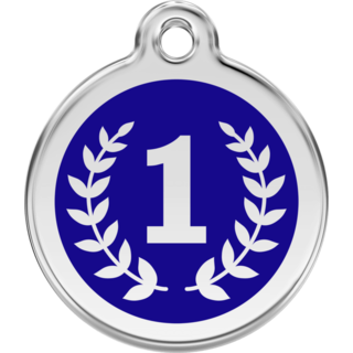 Red Dingo Winner Dark Blue Tag - Lifetime Guarantee - Cat, Dog, Pet ID Tag Engraved