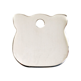 Red Dingo Stainless Steel Cat Head Tag - Lifetime Guarantee - Cat, Dog, Pet ID Tag Engraved