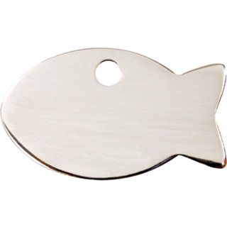 Red Dingo Stainless Steel Fish Tag - Lifetime Guarantee - Cat, Dog, Pet ID Tag Engraved