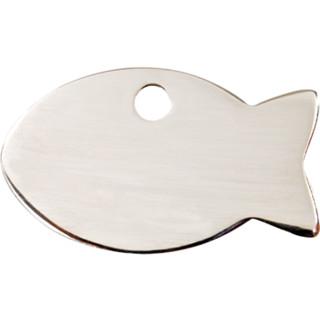 Red Dingo Stainless Steel Fish Tag  - Lifetime Guarantee - Cat, Dog, Pet ID Tag Engraved