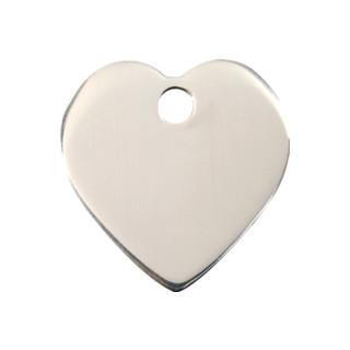 Red Dingo Stainless Steel Heart Tag - Lifetime Guarantee - Cat, Dog, Pet ID Tag Engraved